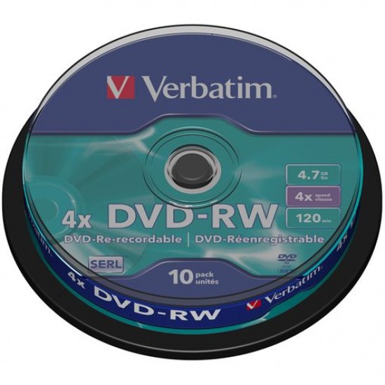 VERBATIM DVD-RW 4.7GB 4X PACK 10 UNITS 43552