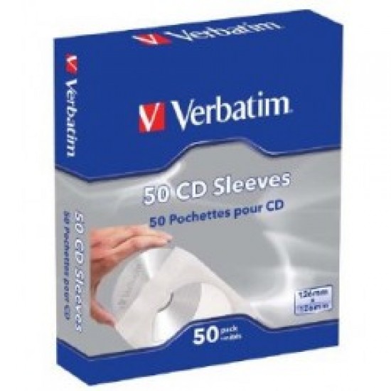 VERBATIM CD SLEEVE BOX OF 50 UNITS 49992