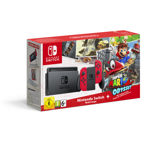 NINTENDO SWITCH + SUPER MARIO ODYSSEY NEON RED EUR NINTENDO SWITCH + SUPER MARIO ODYSSEY NEON RED EUR