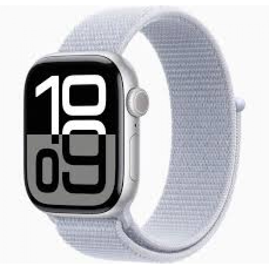 APPLEWATCHSERIES1046MMSILVERALUMINIUMCASEWITHDENIMSPORTBAND
