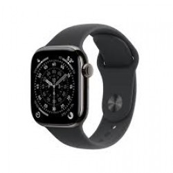 APPLE WATCH SERIES 11 GPS + CELLULAR 42MM SLATE TITANIUM CASE WITH BLACK SPORT BAND S/M MF8R4W