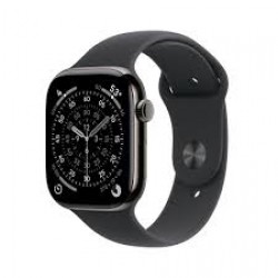 APPLE WATCH SERIES 11 GPS + CELLULAR 46MM SLATE TITANIUM CASE WITH BLACK SPORT BAND M/L MFD24W