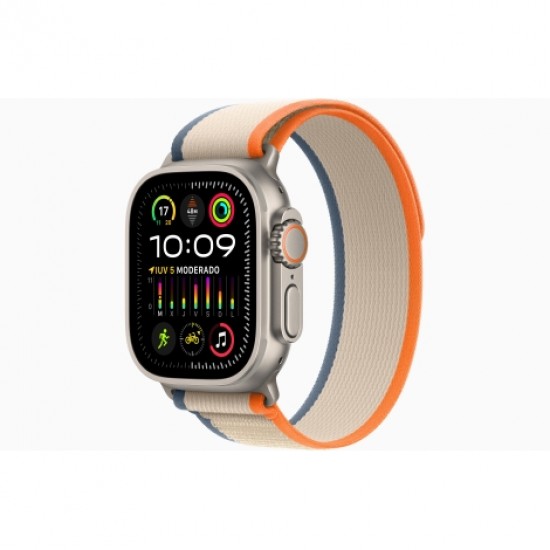 APPLE WATCH ULTRA 2 49MM TITANIUM WITH ORANGE AND BEIGE TRAIL LOOP S/M CELLULAR MRF13TY/A