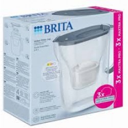 BRITA JUG STYLE ESSENTIAL 2,4L BLUE-SOFT GREY + PACK 3 FILTERS MAXTRA PRO