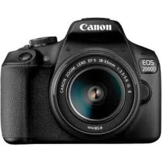 CANON EOS 2000D +EF-S 18-55MM F3.5-5.6 III CAMERA REFLEX BLACK