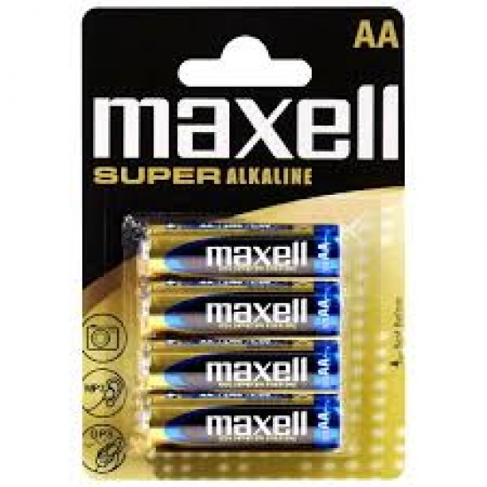 MAXELL ALKALINE SUPER LR-6 AA 4DB MAXELL ALKALINE SUPER LR-6 AA 4DB