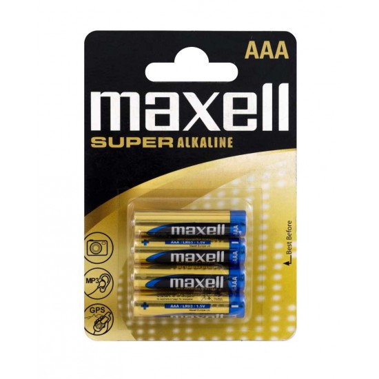 MAXELL ALKALINE SUPER LR-3 AAA 4DB MAXELL ALKALINE SUPER LR-3 AAA 4DB