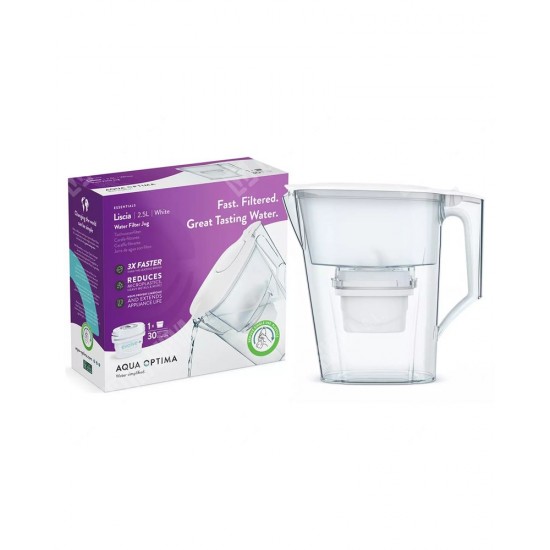 Carafe Filtrante Aqua Optima Liscia Et 3 X 30 Jours Cartouches De