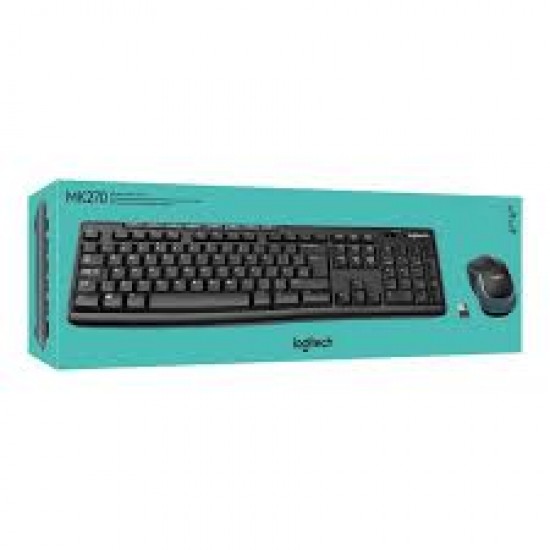 LOGITECH SPANISH KEYBOARD + MOUSE MK270 WIRELESS BLACK 920-004513 LOGITECH SPANISH KEYBOARD + MOUSE MK270 WIRELESS BLACK 920-004513