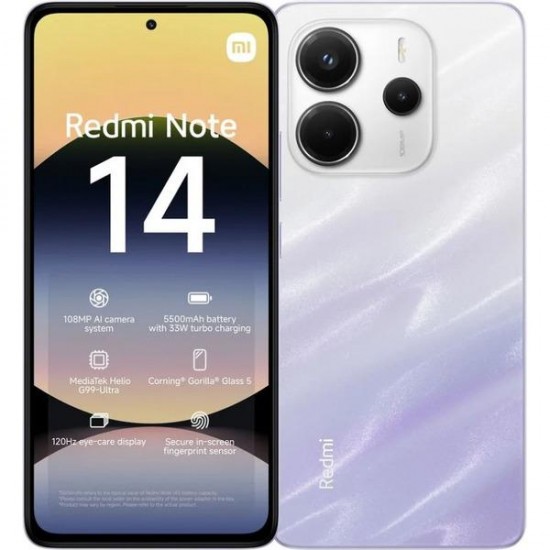 XIAOMI REDMI NOTE 14 8+256GB DS 4G MIST PURPLE OEM XIAOMI REDMI NOTE 14 8+256GB DS 4G MIST PURPLE OEM