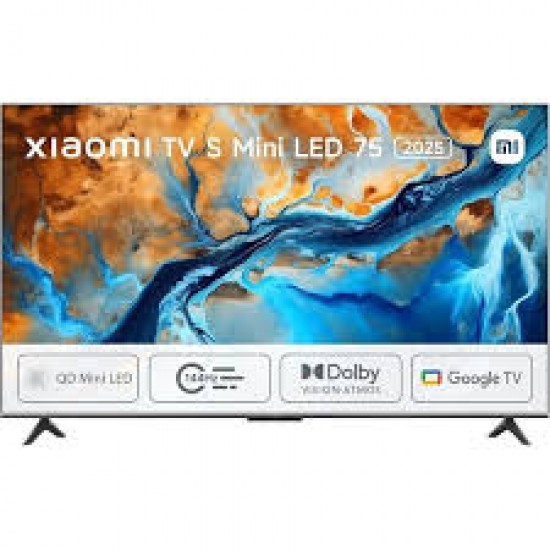 XIAOMI 75" GOOGLE TV S MINILED 2025 UHD GOOGLETV 144HZ ELA5682EU XIAOMI 75" GOOGLE TV S MINILED 2025 UHD GOOGLETV 144HZ ELA5682EU