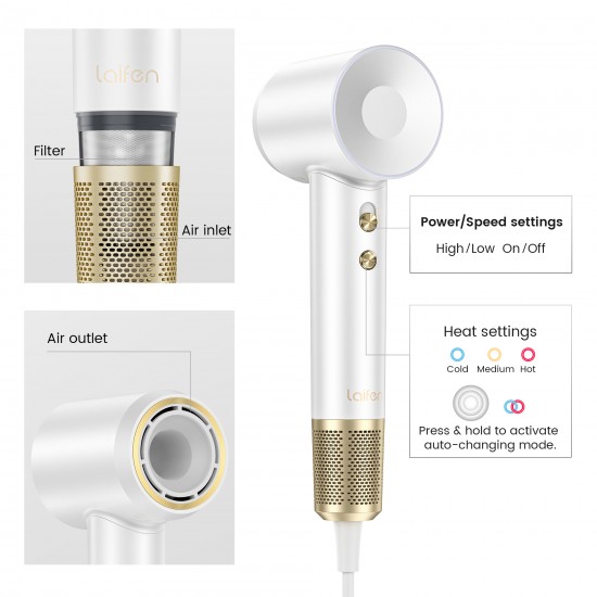 LAIFEN HAIR DRYER SWIFT PREMIUM GOLDEN WHITE LF03-PTS-EU