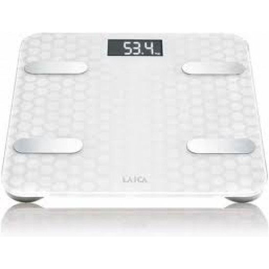 LAICA BATHROOM SCALE DIGITAL BLUETOOTH SMART BODY COMPOSITION WHITE 180KG PS7011