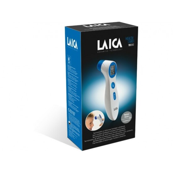 LAICA INFRARED THERMOMETER FOREHEAD, EAR AND LIQUIDS. BATTERIES INCLUDED TH1000