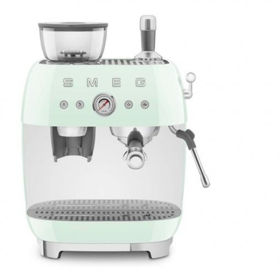 SMEG COFFEE MACHINE ESPRESSO MANUAL RETRO-STYLE PASTEL GREEN EGF03PGEU SMEG COFFEE MACHINE ESPRESSO MANUAL RETRO-STYLE PASTEL GREEN EGF03PGEU