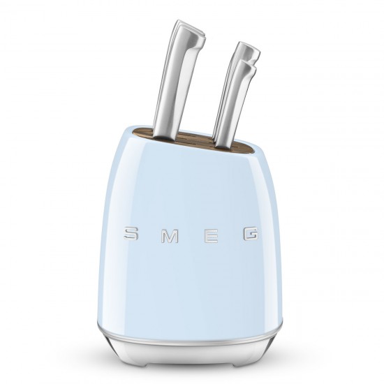 SMEG KNIFE BLOCK 50's STYLE PASTEL BLUE KBSF02PB SMEG KNIFE BLOCK 50's STYLE PASTEL BLUE KBSF02PB