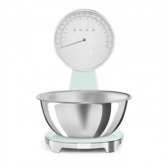 SMEG ANALOG AND DIGITAL KITCHEN SCALE PASTEL GREEN KSF01PGWW SMEG ANALOG AND DIGITAL KITCHEN SCALE PASTEL GREEN KSF01PGWW