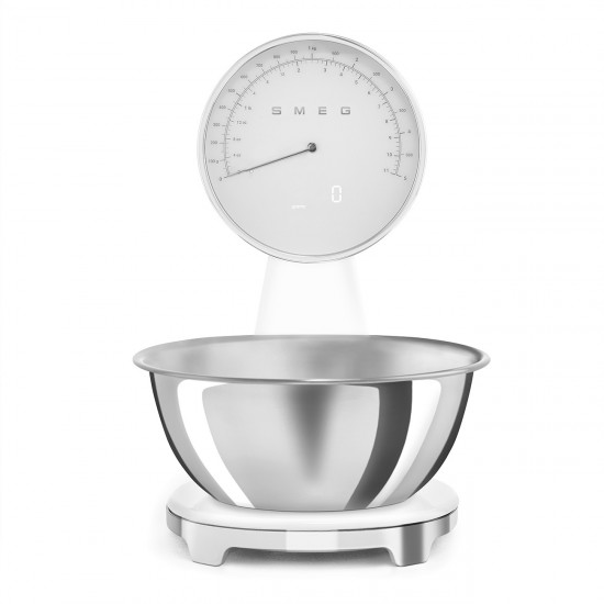 SMEG ANALOG AND DIGITAL KITCHEN SCALE WHITE KSF01WHWW SMEG ANALOG AND DIGITAL KITCHEN SCALE WHITE KSF01WHWW