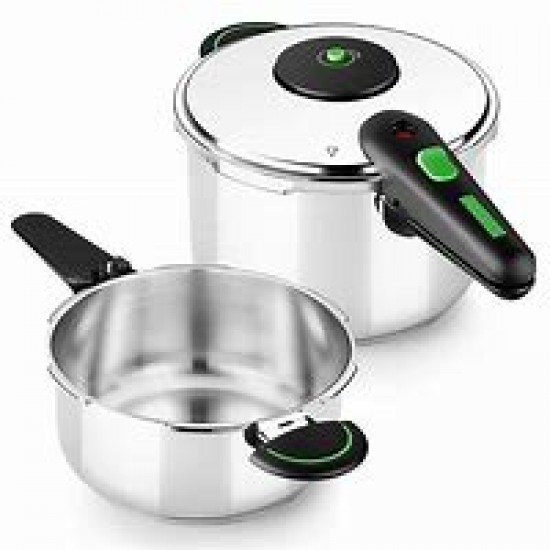 MONIX SET DUO OLLA A PRESION (4L+6L) PRESTO ACERO INOXIDABLE M911005 MONIX SET DUO OLLA A PRESION (4L+6L) PRESTO ACERO INOXIDABLE M911005