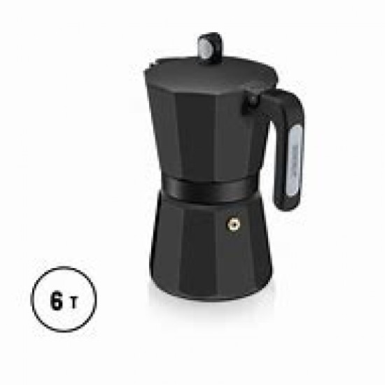 CAFETERA 9 TAZAS INDUCTION INOX BLACK