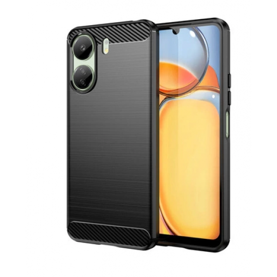 CARBON CASE FOR XIAOMI REDMI 13C FLEXIBLE SILICONE CARBON COVER BLACK CARBON CASE FOR XIAOMI REDMI 13C FLEXIBLE SILICONE CARBON COVER BLACK