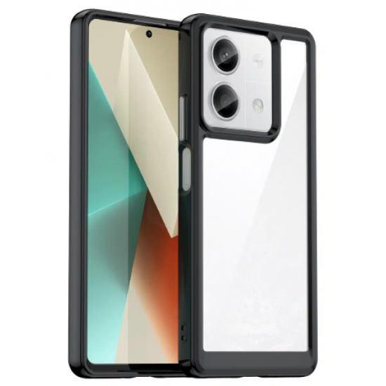 OUTER SPACE CASE WITH GEL FRAME - XIAOMI REDMI NOTE 13 PRO - BLACK OUTER SPACE CASE WITH GEL FRAME - XIAOMI REDMI NOTE 13 PRO - BLACK