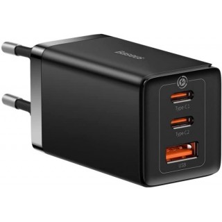 BASEUS FAST CHARGER GAN5 PRO 2C+U 65W EU BLACK CCGP120202