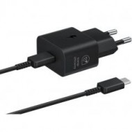 SAMSUNG POWER WALL CHARGER 25W USB-C BLACK + CABLE USB-C TO USB-C BLACK EP-T2510XBEGEU
