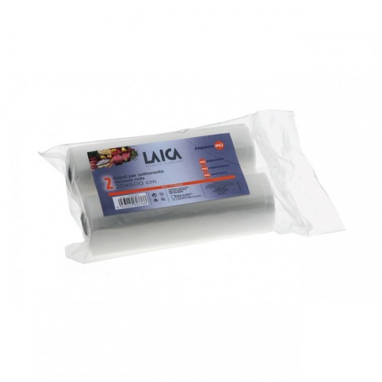 LAICA 2 ROLLS EMPTY CONSERVATION 20X600 CM VT3508 LAICA 2 ROLLS EMPTY CONSERVATION 20X600 CM VT3508
