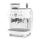 SMEG ESPRESSO MACHINE 50'STYLE WITH INTEGRATED GRINDER WHITE EGF03WHEU SMEG ESPRESSO MACHINE 50'STYLE WITH INTEGRATED GRINDER WHITE EGF03WHEU
