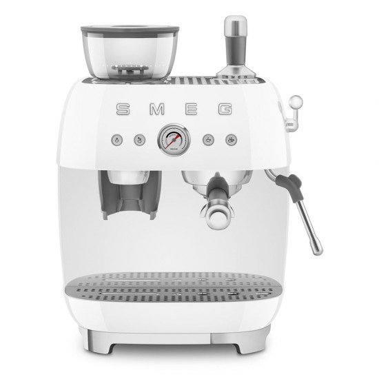 SMEG ESPRESSO MACHINE 50'STYLE WITH INTEGRATED GRINDER WHITE EGF03WHEU SMEG ESPRESSO MACHINE 50'STYLE WITH INTEGRATED GRINDER WHITE EGF03WHEU