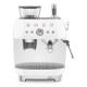 SMEG ESPRESSO MACHINE 50'STYLE WITH INTEGRATED GRINDER WHITE EGF03WHEU SMEG ESPRESSO MACHINE 50'STYLE WITH INTEGRATED GRINDER WHITE EGF03WHEU