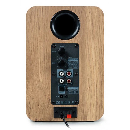 THOMSON HIFI BOOKSHELF SPEAKERS COSY 100W BT 5.0 RCA COMMAND WOOD/BLACK WS602DUO