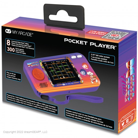 MY ARCADE POCKET PLAYER DATA EAST 308 GAMES DGUNL-4127