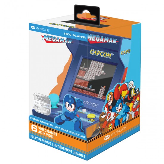 MY ARCADE PICO PLAYER MEGAMAN 3.7" 6 GAMES DGUNL-7011