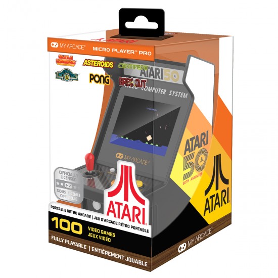 MY ARCADE MICRO PLAYER PRO ATARI 100 GAMES 6.75" DGUNL-7013 MY ARCADE MICRO PLAYER PRO ATARI 100 GAMES 6.75" DGUNL-7013