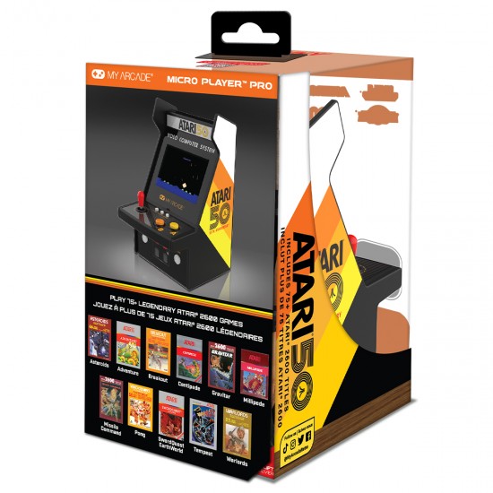 MY ARCADE MICRO PLAYER PRO ATARI 100 GAMES 6.75" DGUNL-7013 MY ARCADE MICRO PLAYER PRO ATARI 100 GAMES 6.75" DGUNL-7013