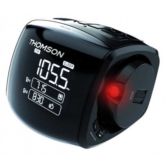 THOMSON ALARM CLOCK WITH PROJECTOR BLACK CP280 THOMSON ALARM CLOCK WITH PROJECTOR BLACK CP280