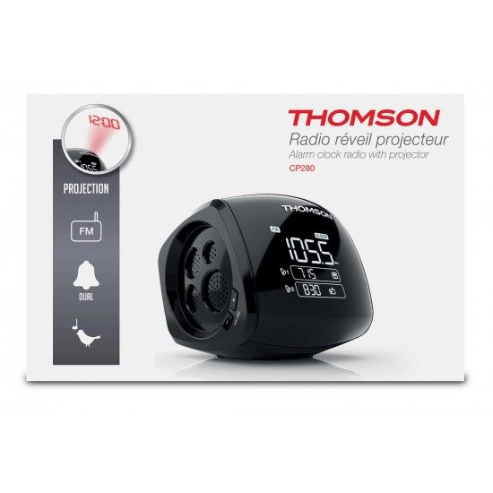 THOMSON ALARM CLOCK WITH PROJECTOR BLACK CP280 THOMSON ALARM CLOCK WITH PROJECTOR BLACK CP280