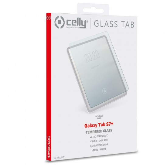 CELLY SCREEN SAVER SAMSUNG TAB S7+/S7 FE/S8+ (NEW) GLASSTAB05