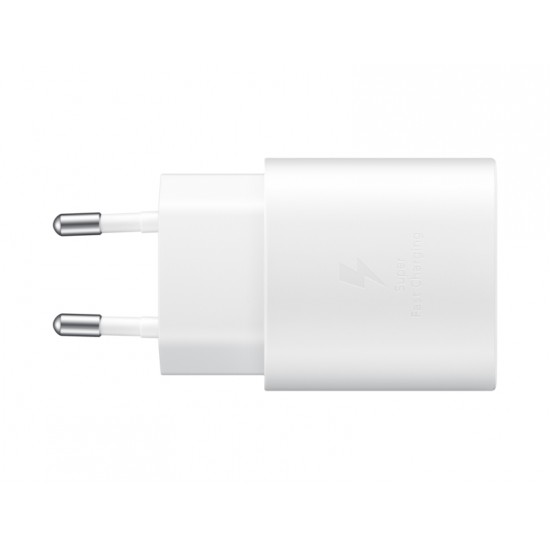 SAMSUNG PD 25W USB C TO USB C WALL CHARGER EP-TA800XW WHITE SAMSUNG PD 25W USB C TO USB C WALL CHARGER EP-TA800XW WHITE