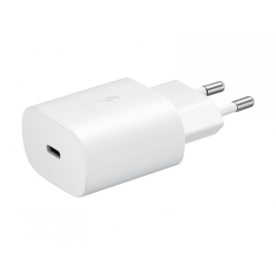 SAMSUNG PD 25W USB C TO USB C WALL CHARGER EP-TA800XW WHITE SAMSUNG PD 25W USB C TO USB C WALL CHARGER EP-TA800XW WHITE