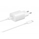 SAMSUNG PD 25W USB C TO USB C WALL CHARGER EP-TA800XW WHITE SAMSUNG PD 25W USB C TO USB C WALL CHARGER EP-TA800XW WHITE