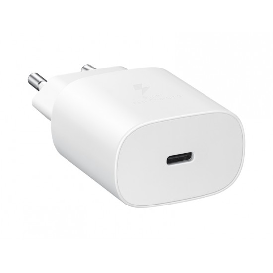 SAMSUNG PD 25W USB C TO USB C WALL CHARGER EP-TA800XW WHITE SAMSUNG PD 25W USB C TO USB C WALL CHARGER EP-TA800XW WHITE