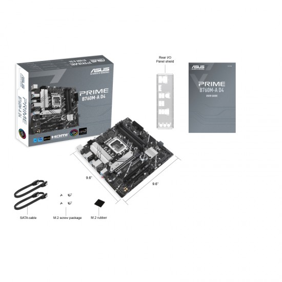 ASUS PRIME B760M-A D4-CSM MOTHERBOARD MICRO ATX LGA1700 B760 90MB1D00-M1EAYC ASUS PRIME B760M-A D4-CSM MOTHERBOARD MICRO ATX LGA1700 B760 90MB1D00-M1EAYC
