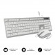 SUBBLIM COMBO WIRED ERGO MOUSE+KEYBOARD SILENT FLAT HQ SILVER SUBKBC-CEKE60 SUBBLIM COMBO WIRED ERGO MOUSE+KEYBOARD SILENT FLAT HQ SILVER SUBKBC-CEKE60