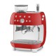 SMEG ESPRESSO MACHINE 50'STYLE WITH INTEGRATED GRINDER RED EGF03RDEU SMEG ESPRESSO MACHINE 50'STYLE WITH INTEGRATED GRINDER RED EGF03RDEU