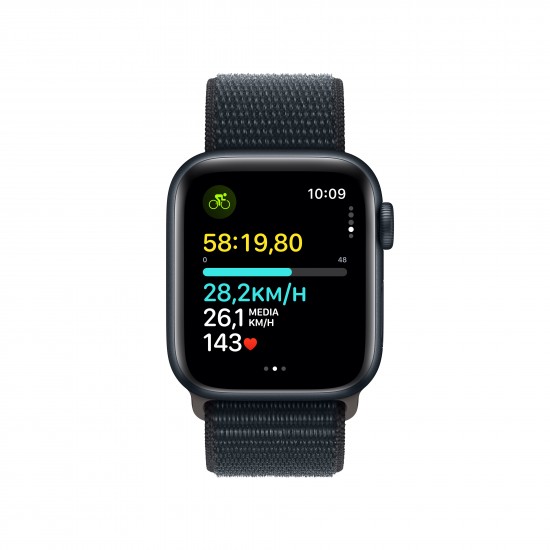 APPLE WATCH SE (GEN 2) 40MM GPS MIDNIGHT ALUMINIUM CASE WITH MIDNIGHT SPORT LOOP MRE03QL/A