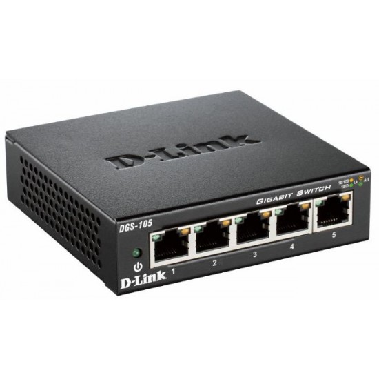D-LINK SWITCH METALLIC 5 PORTS DGS-105 D-LINK SWITCH METALLIC 5 PORTS DGS-105