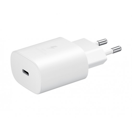 SAMSUNG TRAVEL ADAPTER WITH OUT CABLE USB C 25W/ EP-TA800NWE WHITE